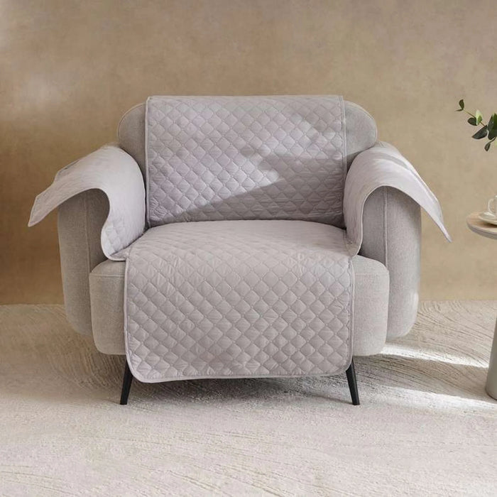 Home Basics Armor 1 Seater Sofa Protector-165X179Cm-Grey