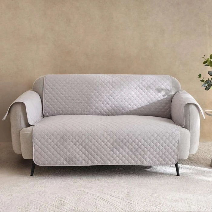 Home Basics Armor 2 Seater Sofa Protector 224X179Cm-Grey