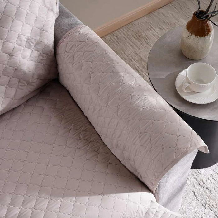 Home Basics Armor 3 Seater Sofa Protector 279X179Cm-Beige