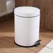 Home Essential Metal Pedal Bin Dia16.8X25.7Cm 3L - White Pan Home
