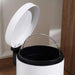 Home Essential Metal Pedal Bin Dia20.5Xh28Cm 5L - White Pan Home
