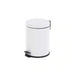 Home Essential Metal Pedal Bin Dia20.5Xh28Cm 5L - White Pan Home
