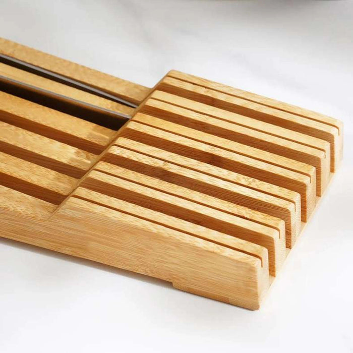 Hommer Bamboo Knife Block - Natual Pan Home