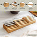 Hommer Bamboo Knife Block - Natual Pan Home
