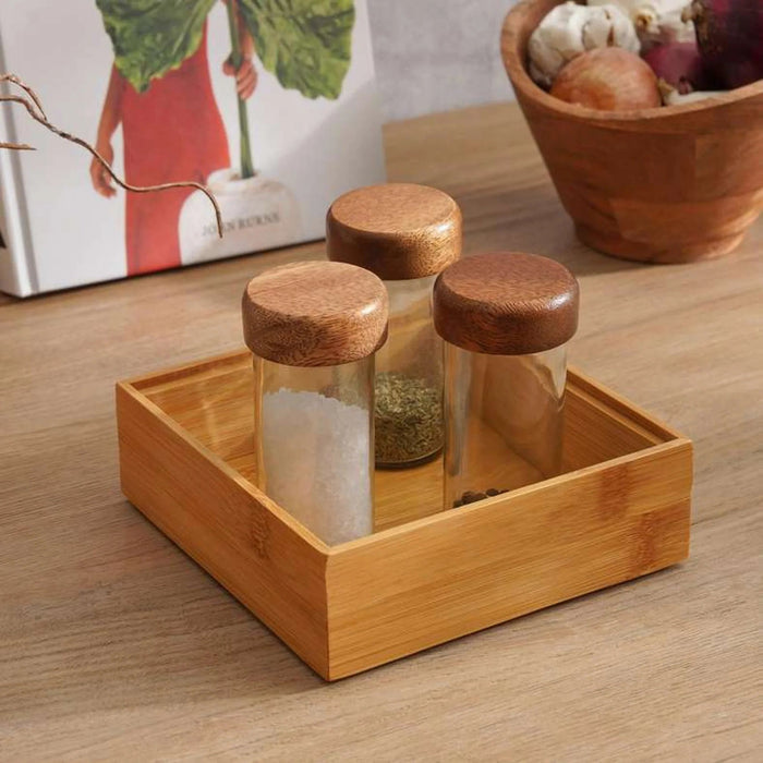 Hommer Bamboo Stacking Drawer Organizer 15X15X5Cm - Natural Pan Home