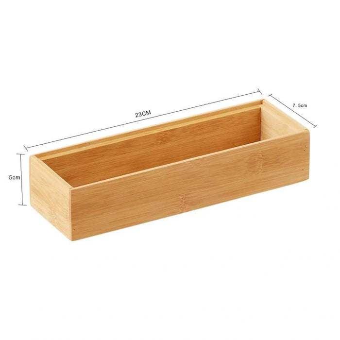 Hommer Bamboo Stacking Drawer Organizer 23X7.5X5Cm - Natural Pan Home