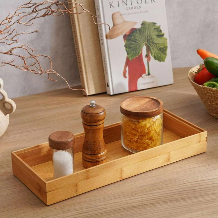 Hommer Bamboo Stacking Drawer Organizer 38X15X5Cm - Natural