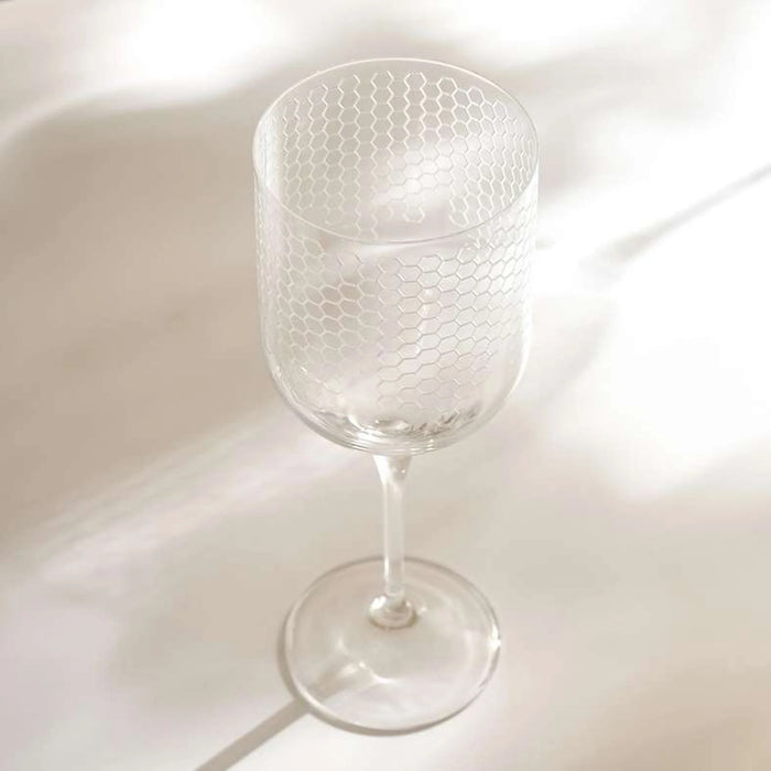 Honeycomb 6-Piece Stemware Crystal Glass Set 400Ml -Clear