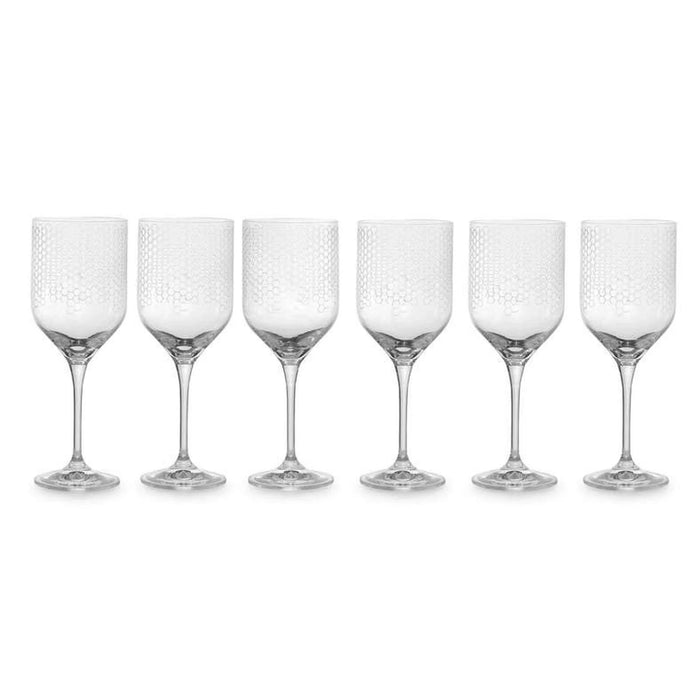 Honeycomb 6-Piece Stemware Crystal Glass Set 400Ml -Clear
