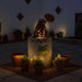 Hopper Resin Frog Figurine Garden Decor With Led Light 22.8X16.7X28.5Cm - Brown Pan Home