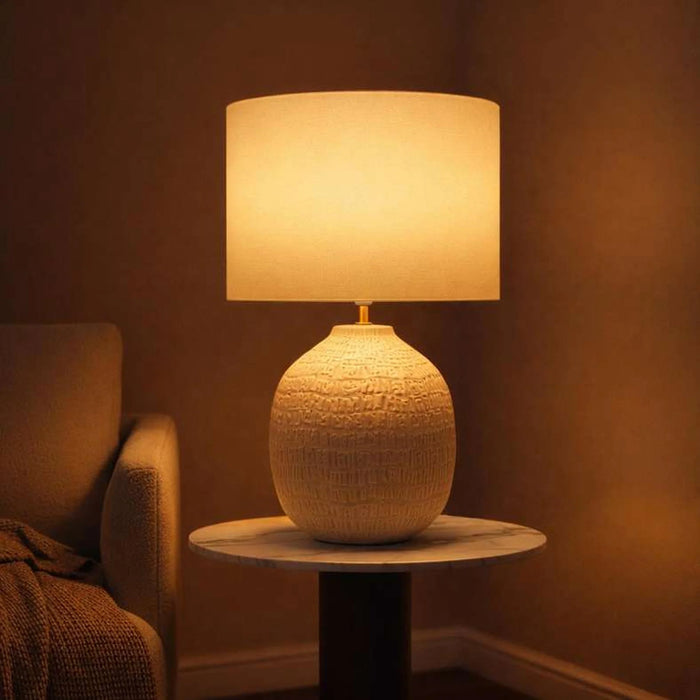 Horace E27 Ceramic Table Lamp 45X71Cm - White