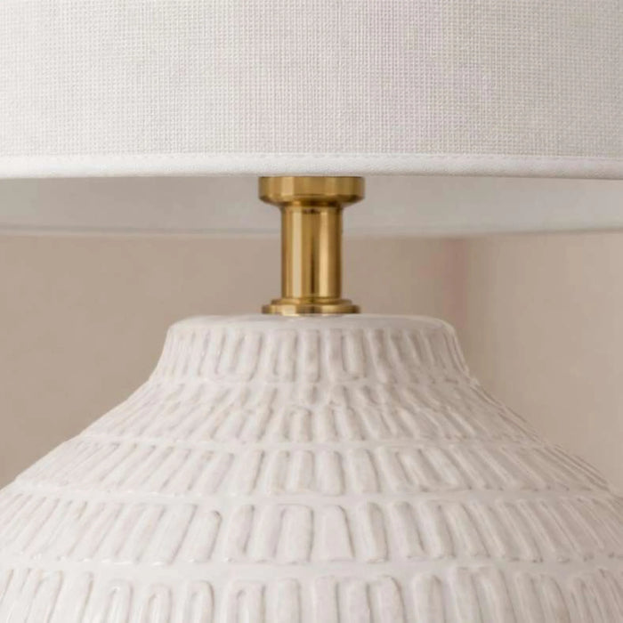 Horace E27 Ceramic Table Lamp 45X71Cm - White