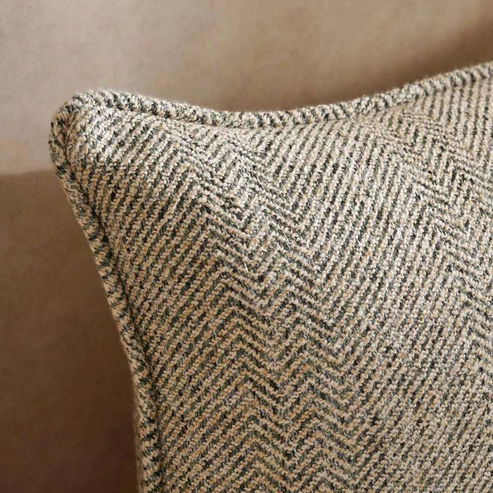 Horizon Herringbone Down Alt Filled Cushion 35X50Cm - Green Pan Home