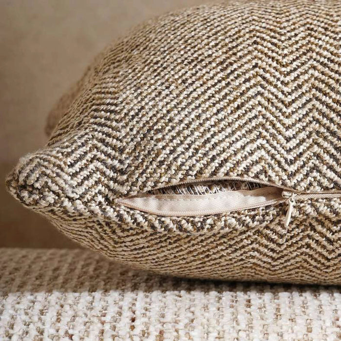 Horizon Herringbone Down Alt Filled Cushion 35X50Cm - Ochre Pan Home