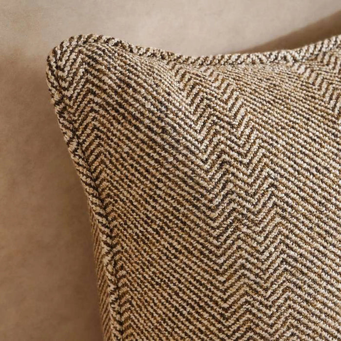 Horizon Herringbone Down Alt Filled Cushion 50X50Cm - Ochre Pan Home