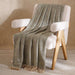 Horizon Herringbone Throw With Fringes 125X150Cm - Green Pan Home