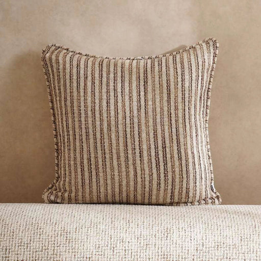 Horizon Stripe Herringbone Stripe Down Alt Filled Cushion 50X50Cm - Ochre Pan Home
