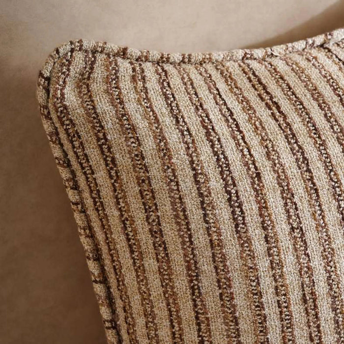 Horizon Stripe Herringbone Stripe Down Alt Filled Cushion 50X50Cm - Ochre Pan Home
