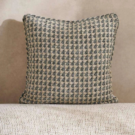 Horizon Triangle Herringbone Down Alt Filled Cushion 50X50Cm - Green Pan Home