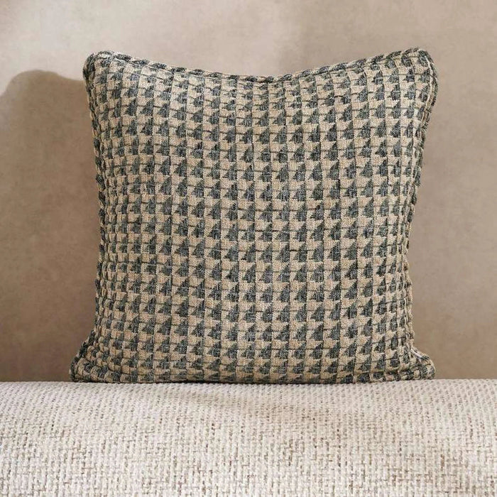 Horizon Triangle Herringbone Down Alt Filled Cushion 50X50Cm - Green Pan Home