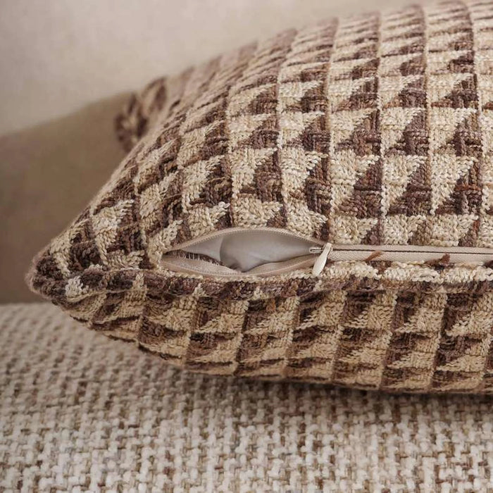Horizon Triangle Herringbone Down Alt Filled Cushion 50X50Cm - Ochre