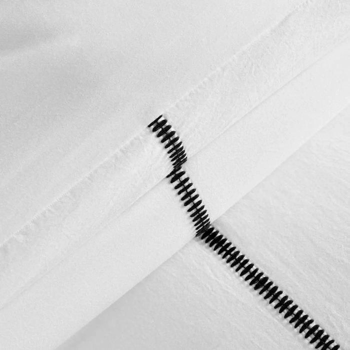 Hotel Breeze 300Tc Embroidered 3-Piece Queen Comforter  Set 200X240Cm - White/Black