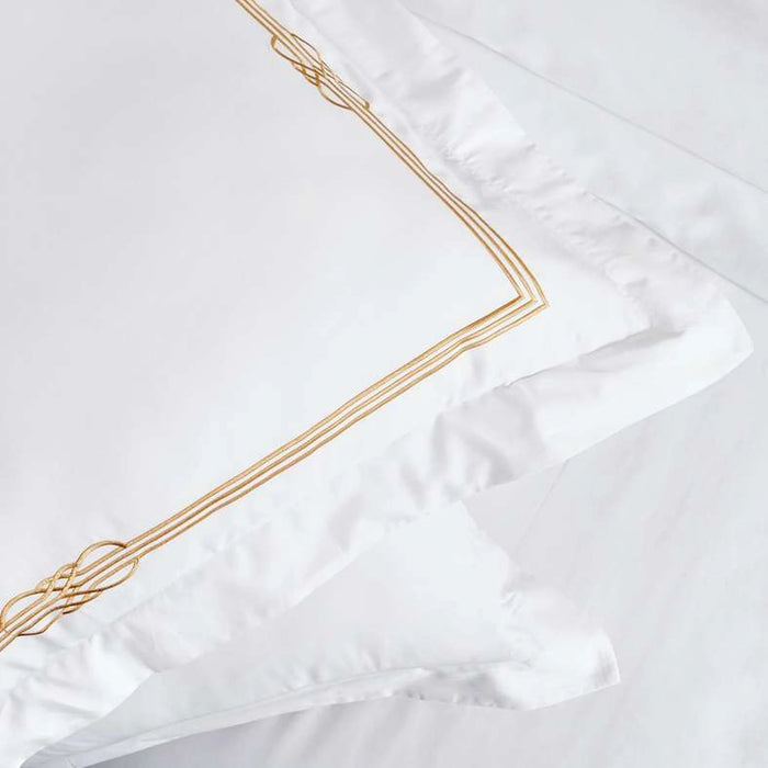 Hotel Cruise 300Tc Embroidered 3-Piece Queen Comforter  Set 200X240Cm - White/Gold