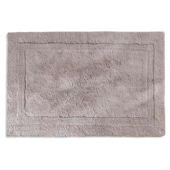 Hotel Luxe Reversible Cotton Bathmat 60X90Cm - Silver Pan Home