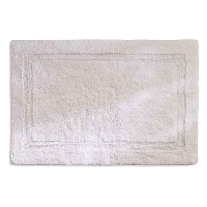 Hotel Luxe Reversible Cotton Bathmat 60X90Cm - White Pan Home
