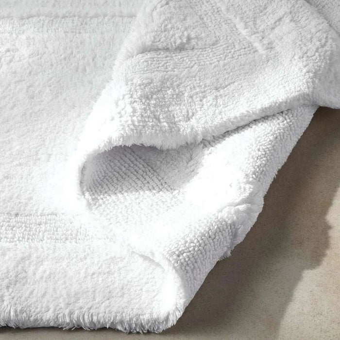Hotel Luxe Reversible Cotton Bathmat 70X120Cm - White Pan Home