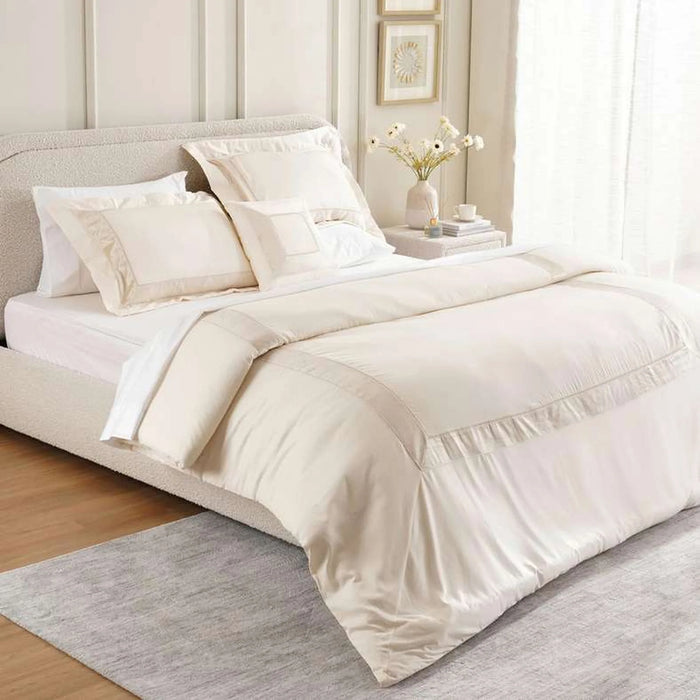Hotel Nouveau Nora Velvet 4-Piece King Comforter Set 240X260Cm - Cream