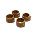 Houston 4-Piece Faux Leather Napkin Ring Set D5X3.2Cm - Brown Pan Home