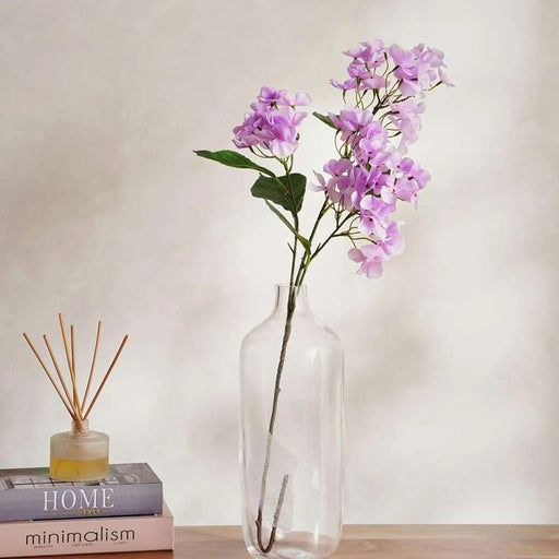 Hydrangea 3-Branch Artificial Stem Flower H91Cm - Purple Pan Home