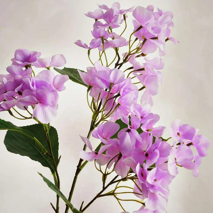 Hydrangea 3-Branch Artificial Stem Flower H91Cm - Purple Pan Home