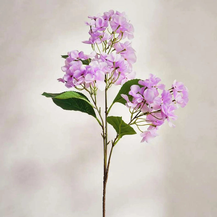 Hydrangea 3-Branch Artificial Stem Flower H91Cm - Purple Pan Home