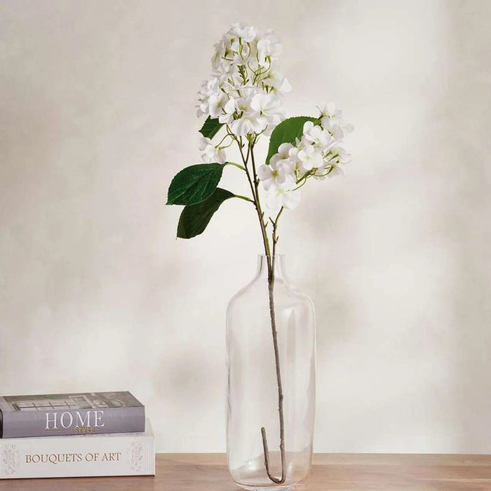 Hydrangea 3-Branch Artificial Stem Flower H91Cm - White Pan Home
