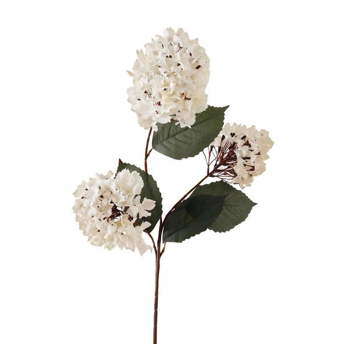 Hydrangea With 3 Branches Bunch H92Cm - White Pan Home
