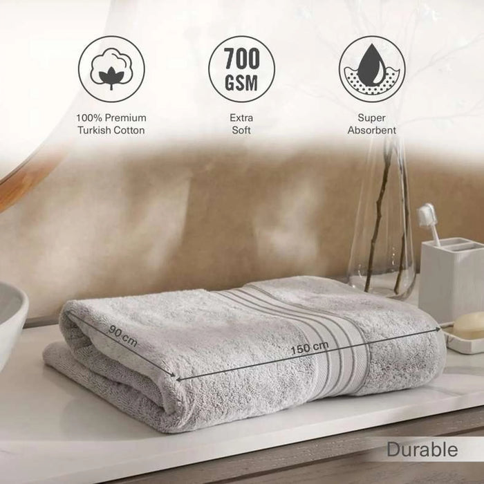 Hydrocotton Luxury 700 Gsm Bath Sheet 90X150 Cm-Silver Mist