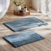 Hydroplush 2 Piece Microfiber Bathmat 51X81+43X61Cm -Ashley Blue Pan Home