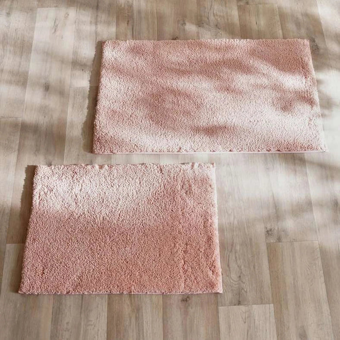 Hydroplush 2 Piece Microfiber Bathmat 51X81+43X61Cm Rose Smoke Pan Home
