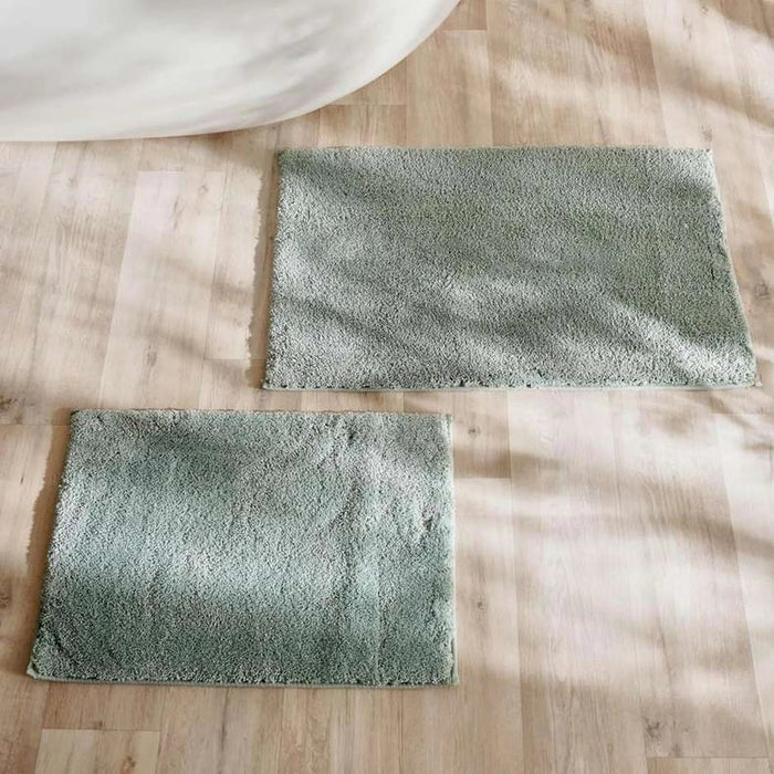 Hydroplush 2 Piece Microfiber Bathmat 51X81+43X61Cm -Seafoam Pan Home