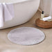 Hydrosoft Reversible Cotton Round Bathmat Dia 70Cm - Silver Mist Pan Home