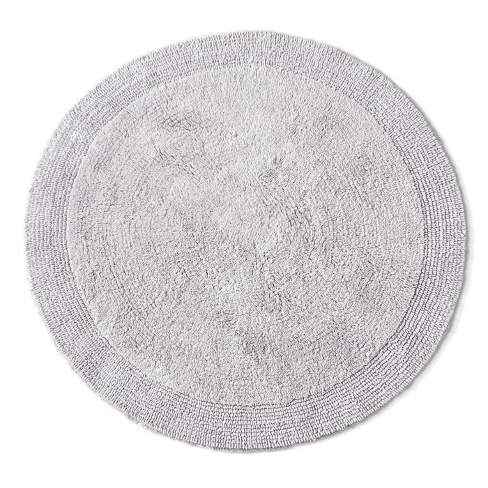 Hydrosoft Reversible Cotton Round Bathmat Dia 70Cm - Silver Mist Pan Home
