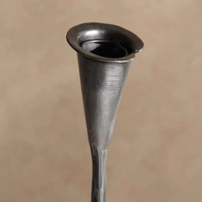 Ignacia Metal Taper Candle Holder 5X7X44Cm- Grey Antique