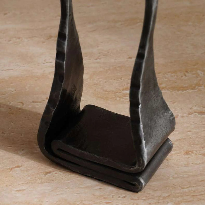 Ignacia Metal Taper Candle Holder 5X8X45Cm- Grey Antique