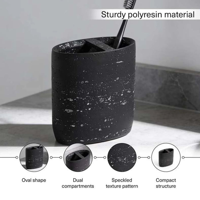 Ilta Toothbrush Holder Dia8.3X10.2Cm - Black