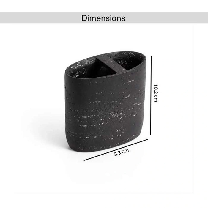 Ilta Toothbrush Holder Dia8.3X10.2Cm - Black