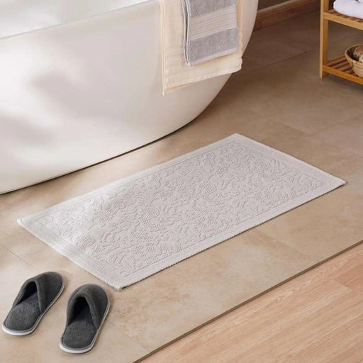 Imperial Damask Turkish Cotton Bathmat 50X80 Cm-Light Grey Pan Home