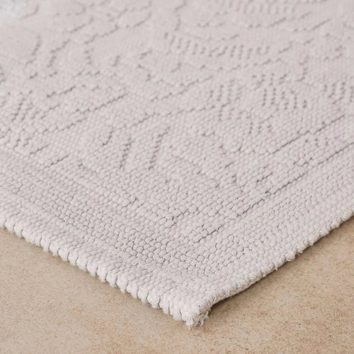Imperial Damask Turkish Cotton Bathmat 50X80 Cm-Light Grey Pan Home