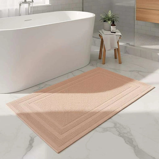 Imperial Frame Turkish Cotton Bathmat 50X80 Cm - Beige Pan Home
